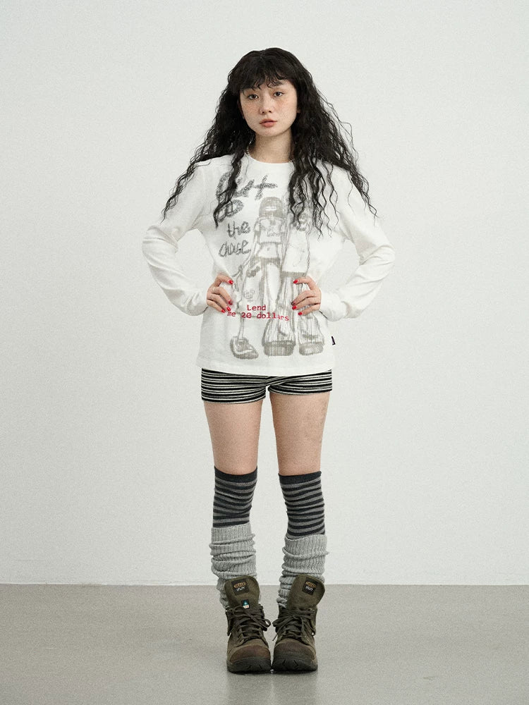 Achihara Bestie Borrowed Tee Retro Washed Cotton-5