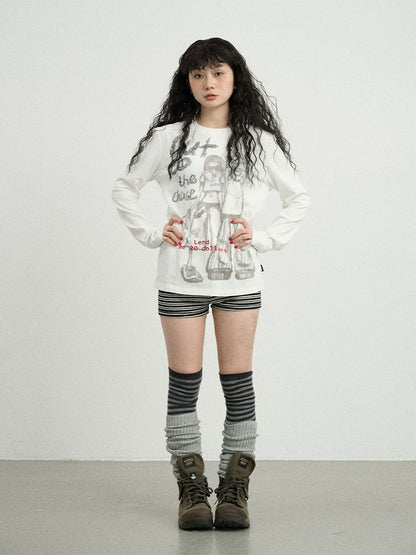 Achihara Bestie Borrowed Tee Retro Washed Cotton-5