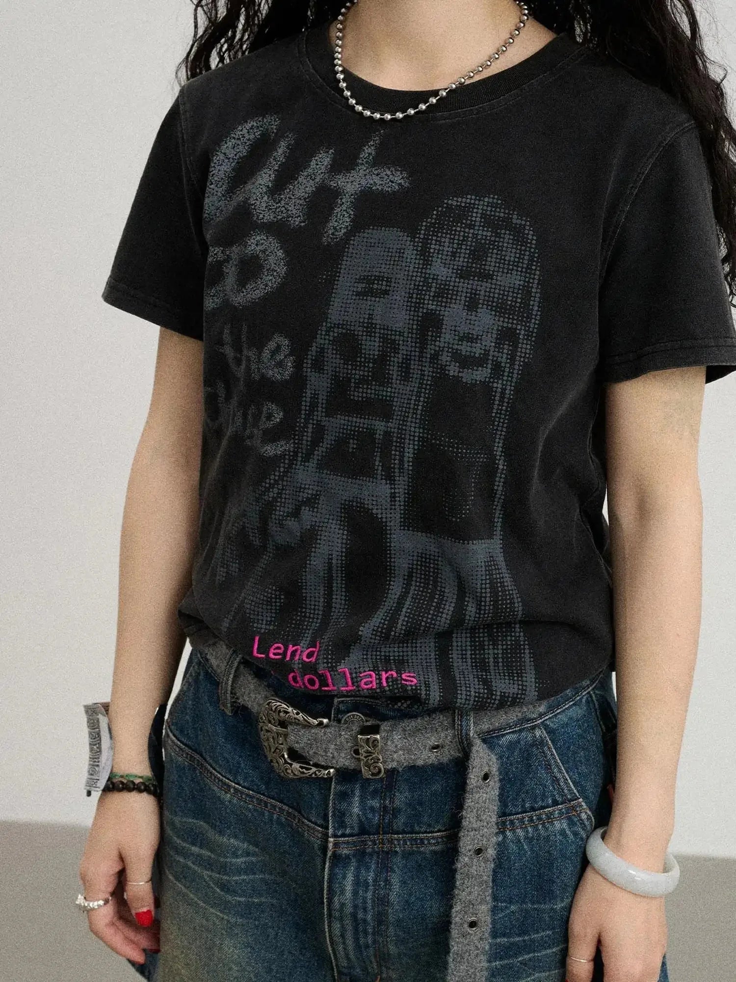 Bestie Borrowed Tee Retro Washed Cotton