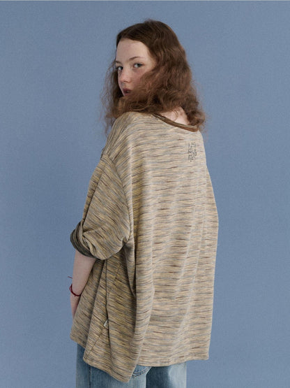 Achihara Biscuit Brown Uv Protection Round Neck Women&