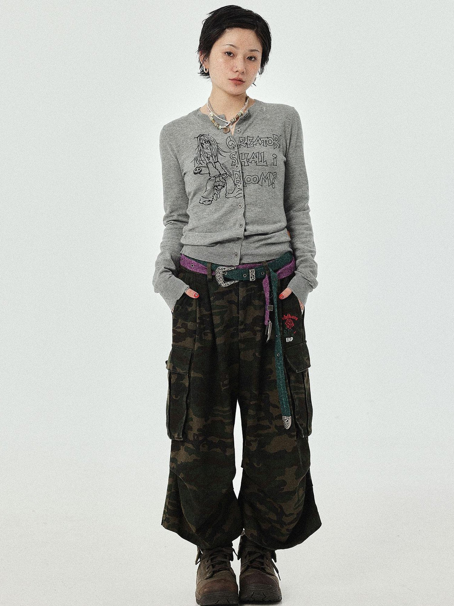 Achihara Blooming Poetry Knit Cardigan