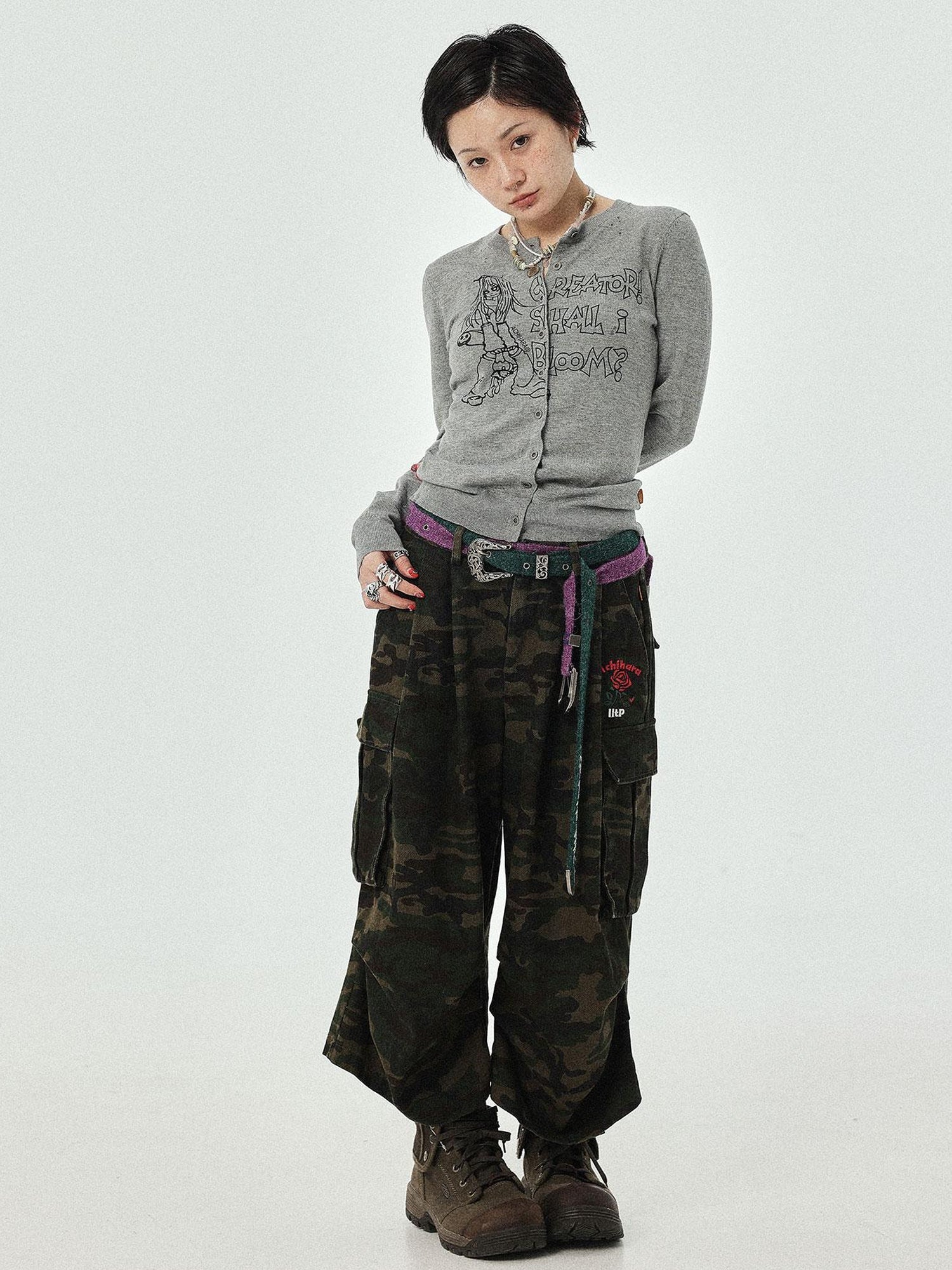 Achihara Blooming Poetry Knit Cardigan