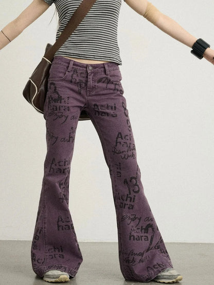 Blueberry Flare Denim Pants