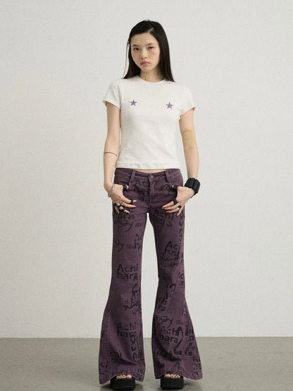 Blueberry Flare Denim Pants