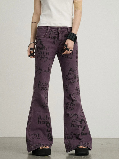 Blueberry Flare Denim Pants
