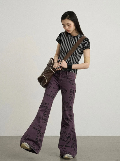 Blueberry Flare Denim Pants