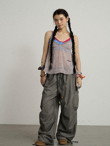 Achihara Blurred Focus Wide Leg Trousers