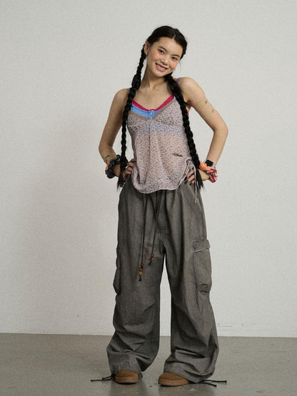 Achihara Blurred Focus Wide Leg Trousers