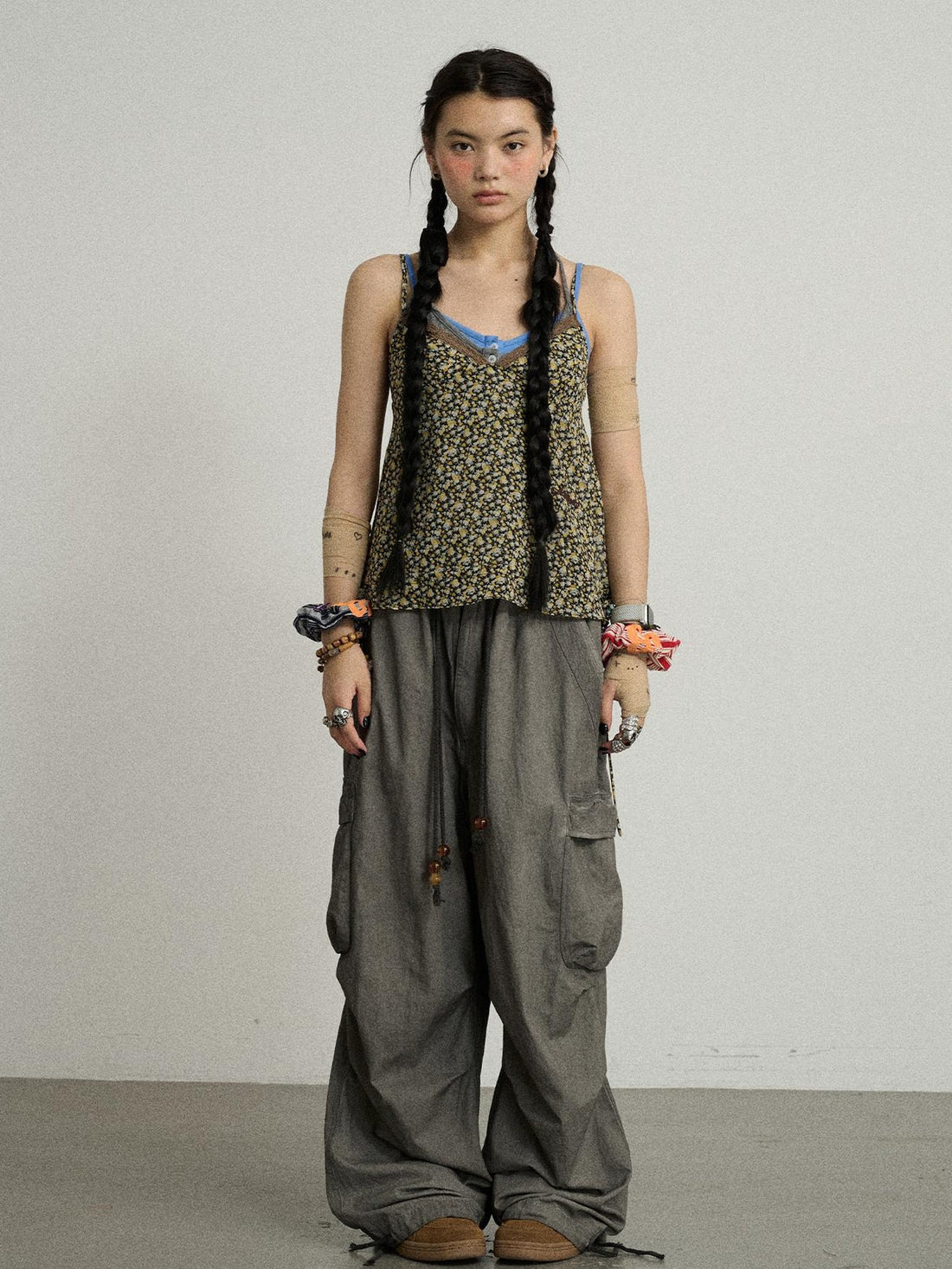 Achihara Blurred Focus Wide Leg Trousers