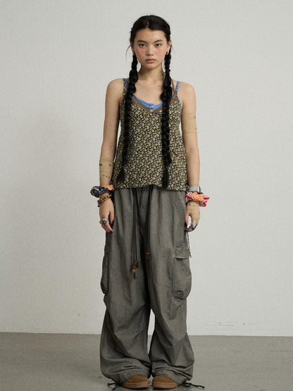 Achihara Blurred Focus Wide Leg Trousers