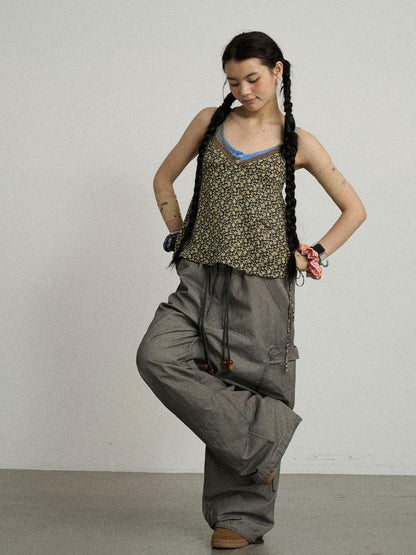 Achihara Blurred Focus Wide Leg Trousers