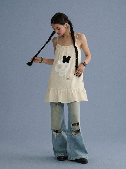 Achihara Breathable 100 Percent Linen Loose A Line Sleeveless City Commuter Tank Camisoles