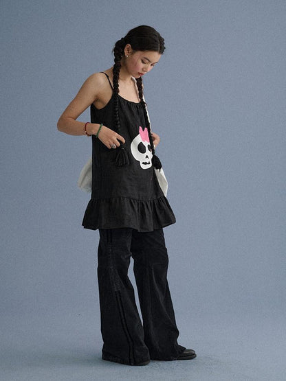 Achihara Breathable 100 Percent Linen Loose A Line Sleeveless City Commuter Tank Camisoles