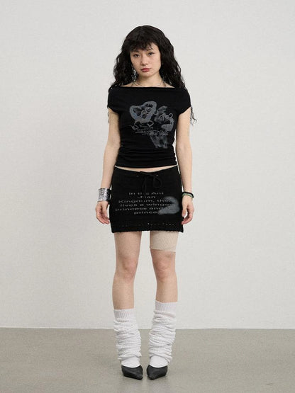 Breathable Knit A-Line Skirt