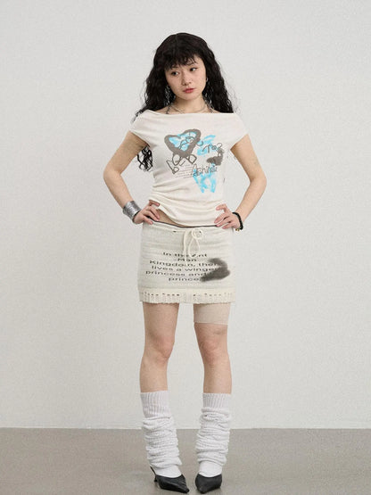 Breathable Knit A-Line Skirt