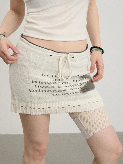 Breathable Knit A-Line Skirt