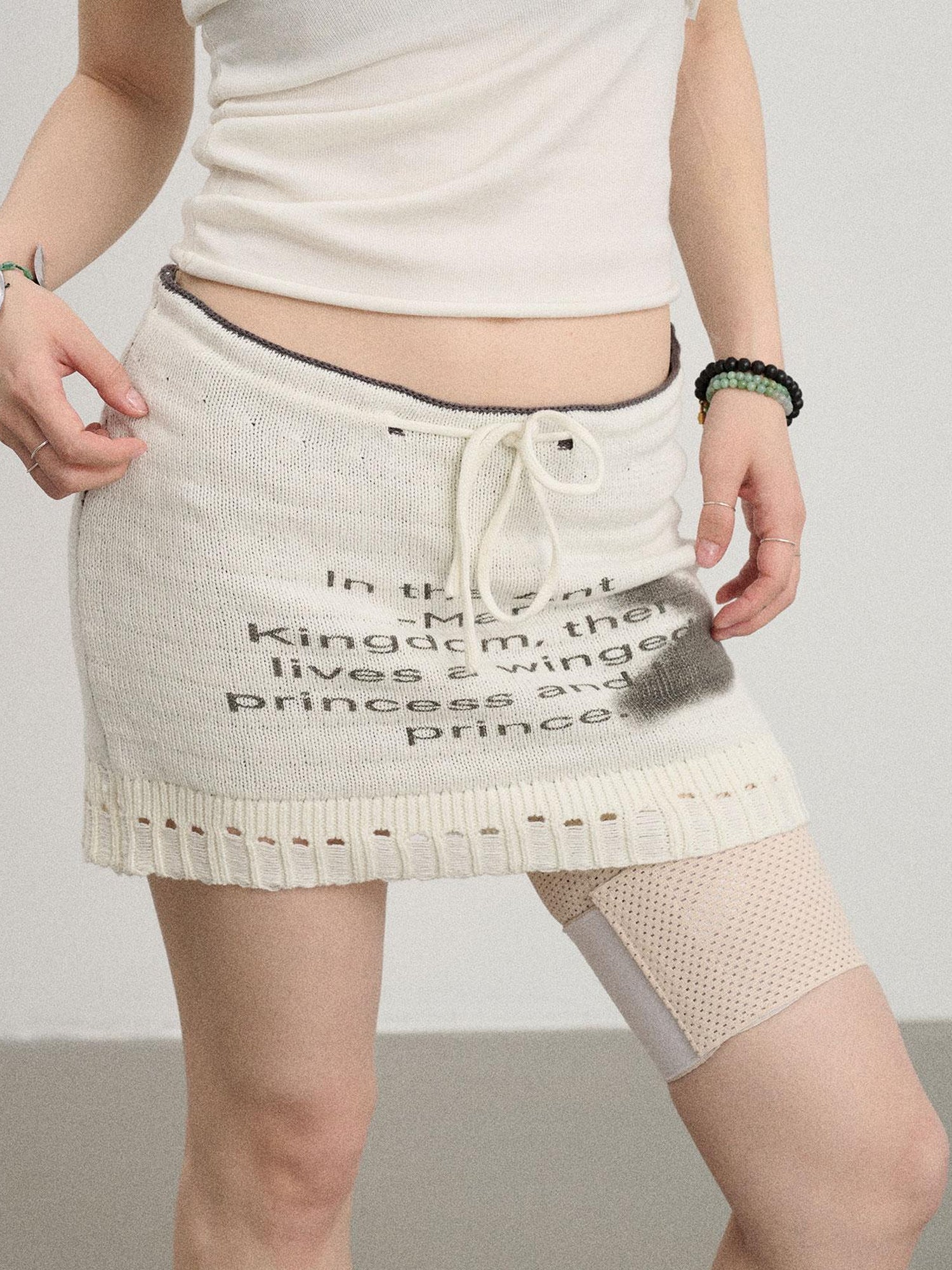 Achihara Breathable Knit A-Line Skirt