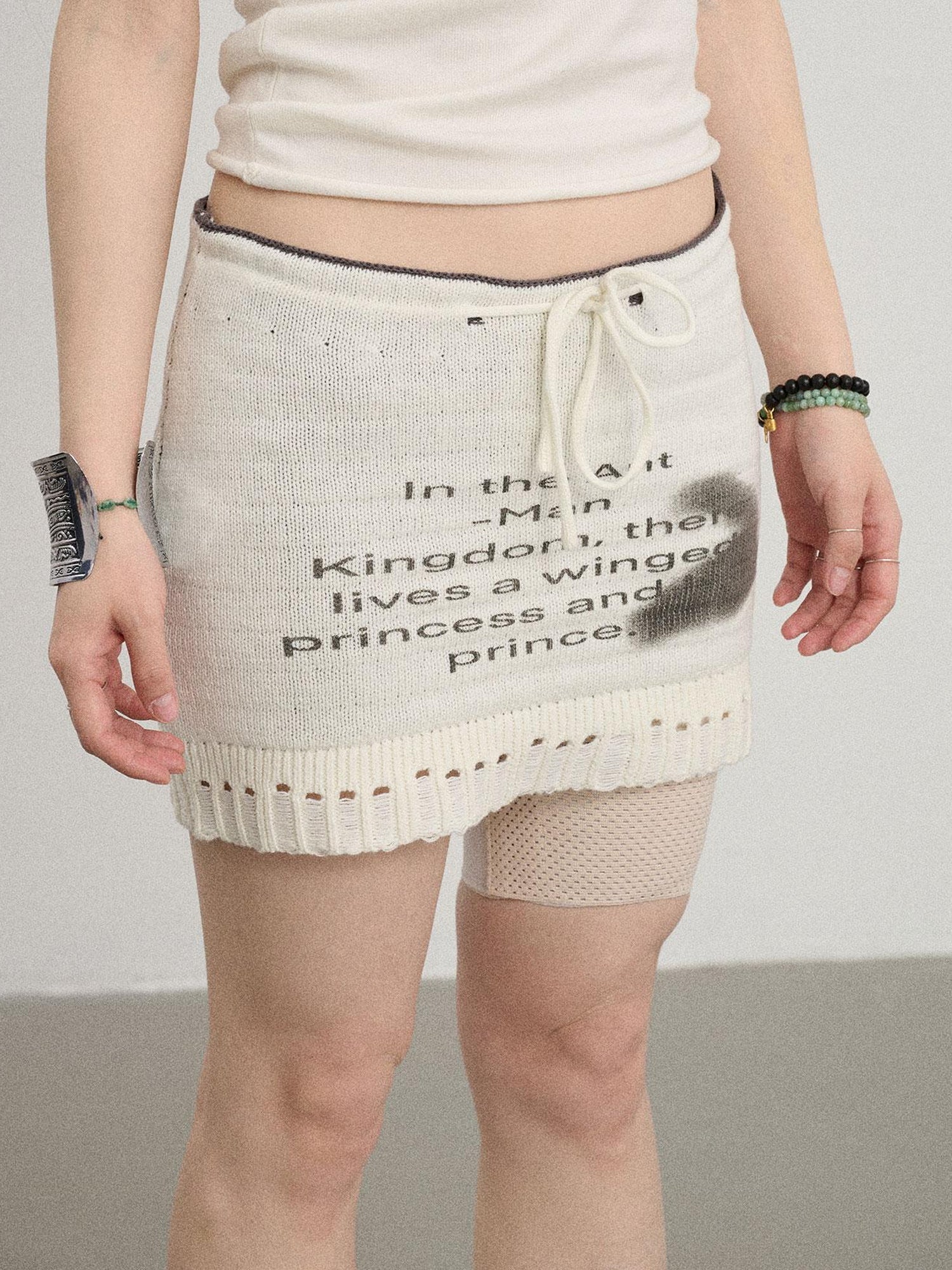 Achihara Breathable Knit A-Line Skirt