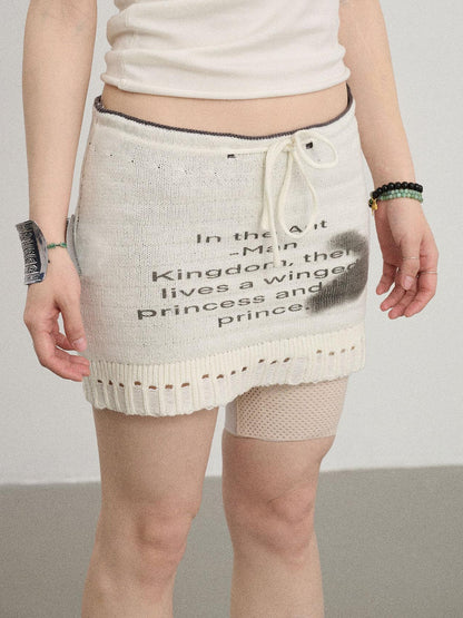 Achihara Breathable Knit A-Line Skirt