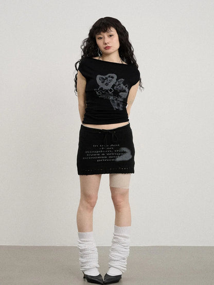 Breathable Knit A-Line Skirt