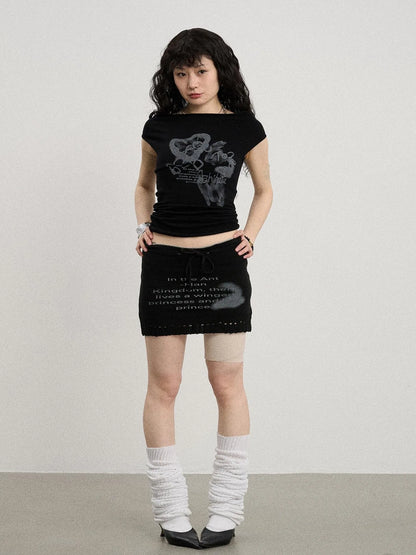 Breathable Knit A-Line Skirt