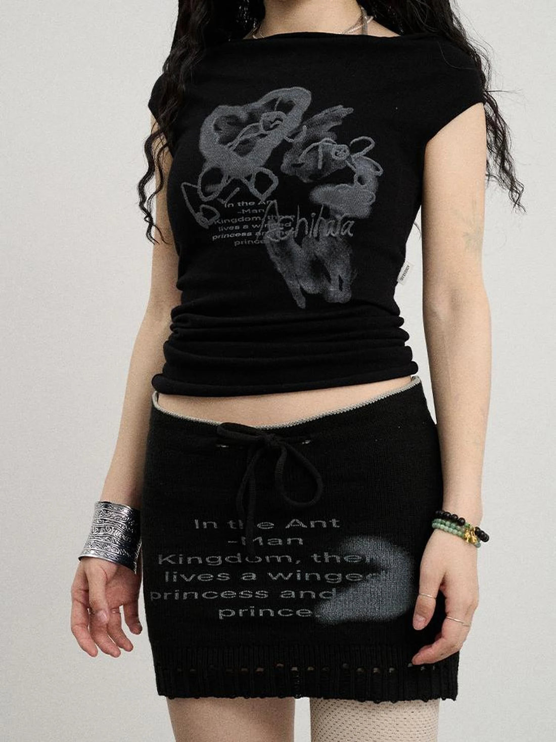 Breathable Knit A-Line Skirt