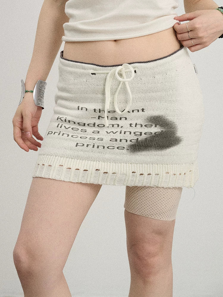 Achihara Breathable Knit A-Line Skirt-5