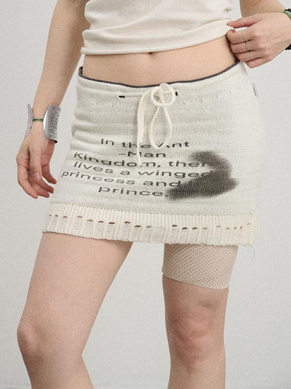 Achihara Breathable Knit A-Line Skirt