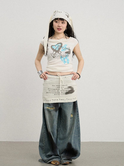 Breathable Knit A-Line Skirt