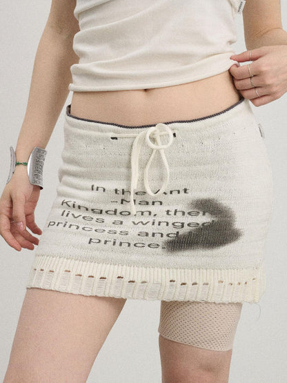 Achihara Breathable Knit A-Line Skirt