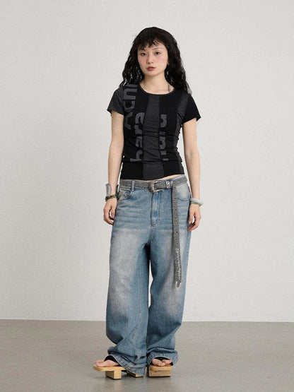 Breathable Split Knit Summer Tee