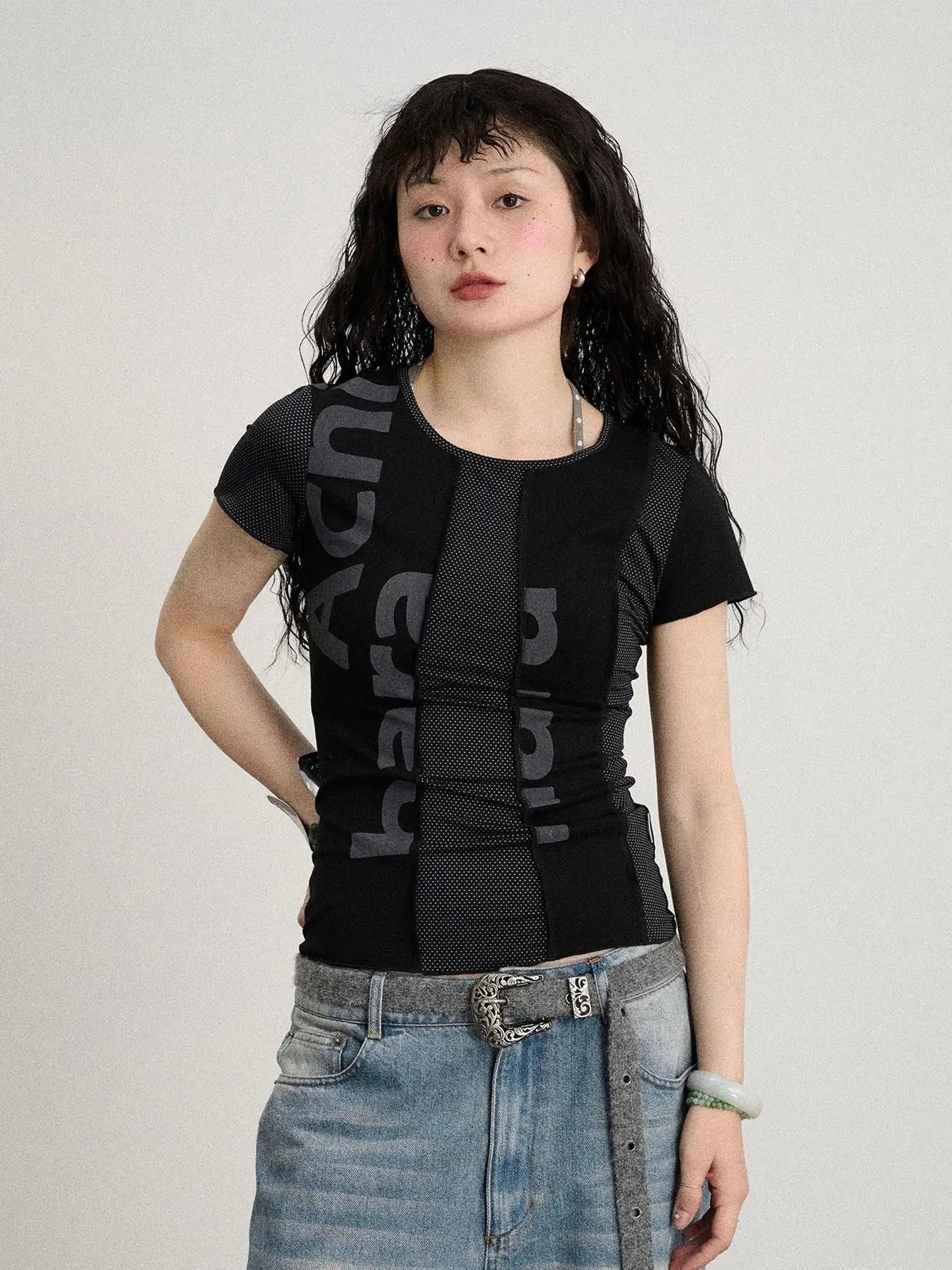 Breathable Split Knit Summer Tee
