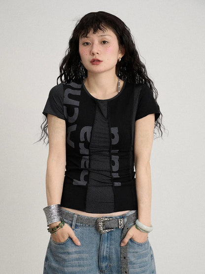 Breathable Split Knit Summer Tee