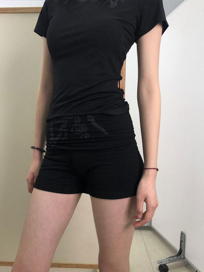 Achihara Breton Chain Romance Stretch Shorts