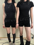 Achihara Breton Chain Romance Tee Feminine Symbolism Short Sleeve Top