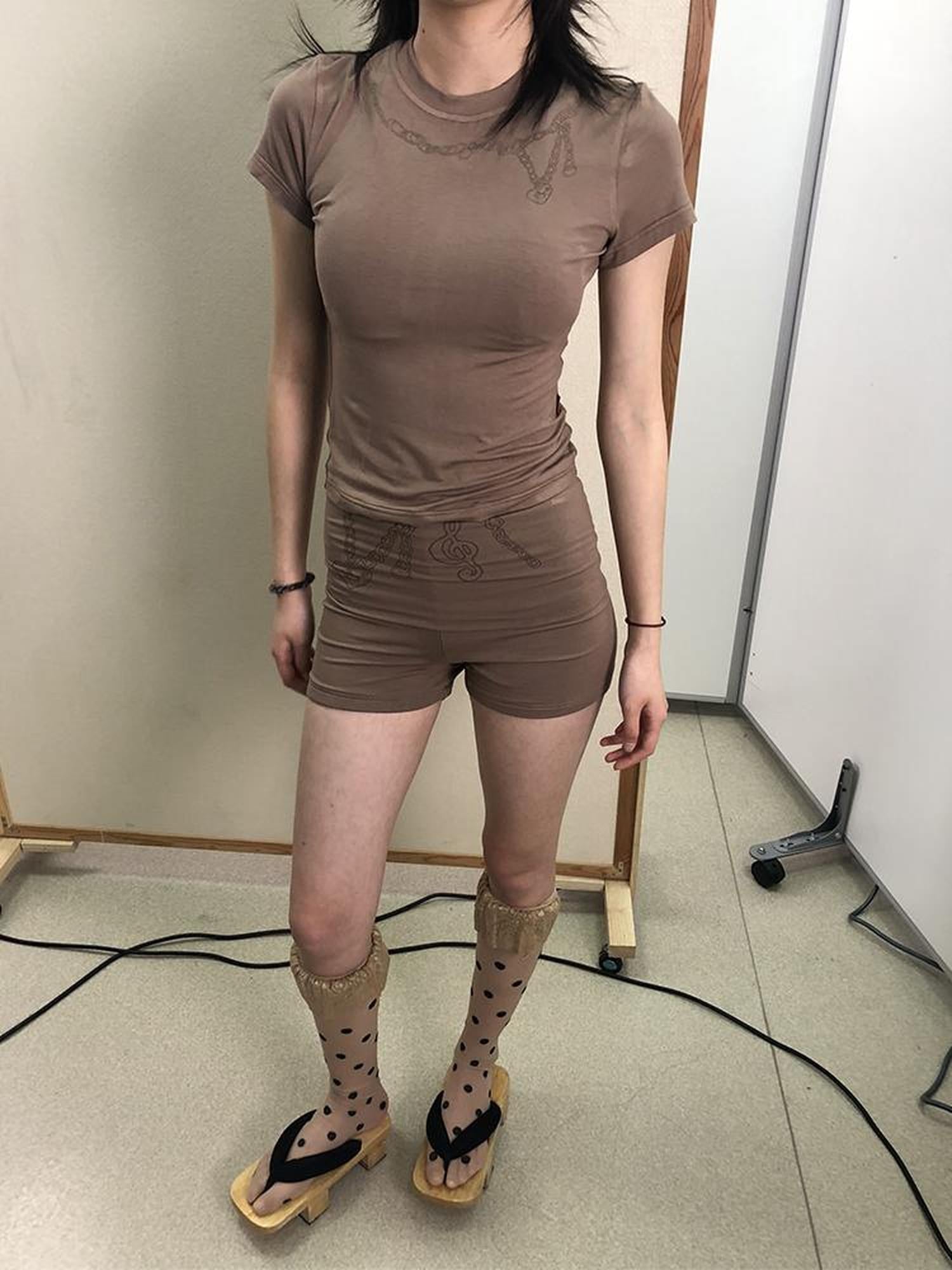 Achihara Breton Chain Romance Tee Feminine Symbolism Short Sleeve Top
