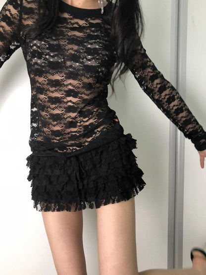 Breton Chun Lace Long Sleeve Top