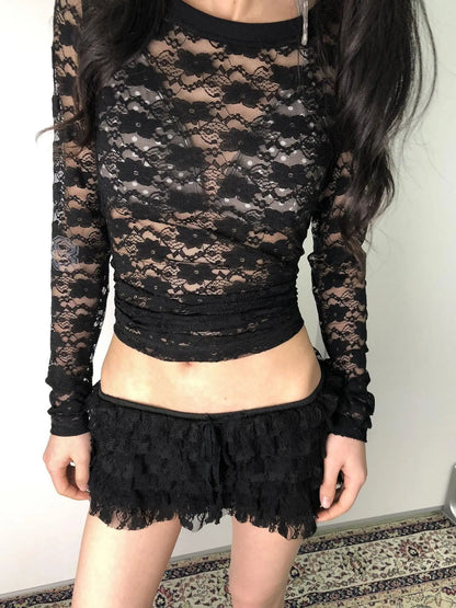 Breton Chun Lace Long Sleeve Top