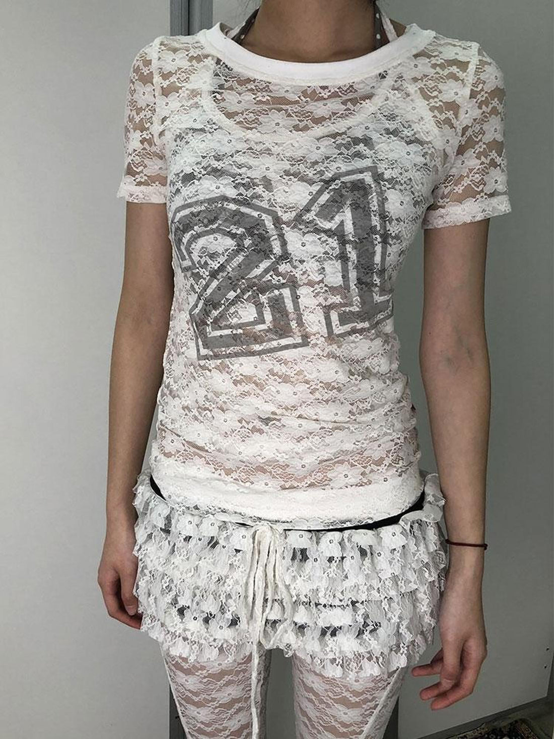 Achihara Breton Chun Lace Summer Tee