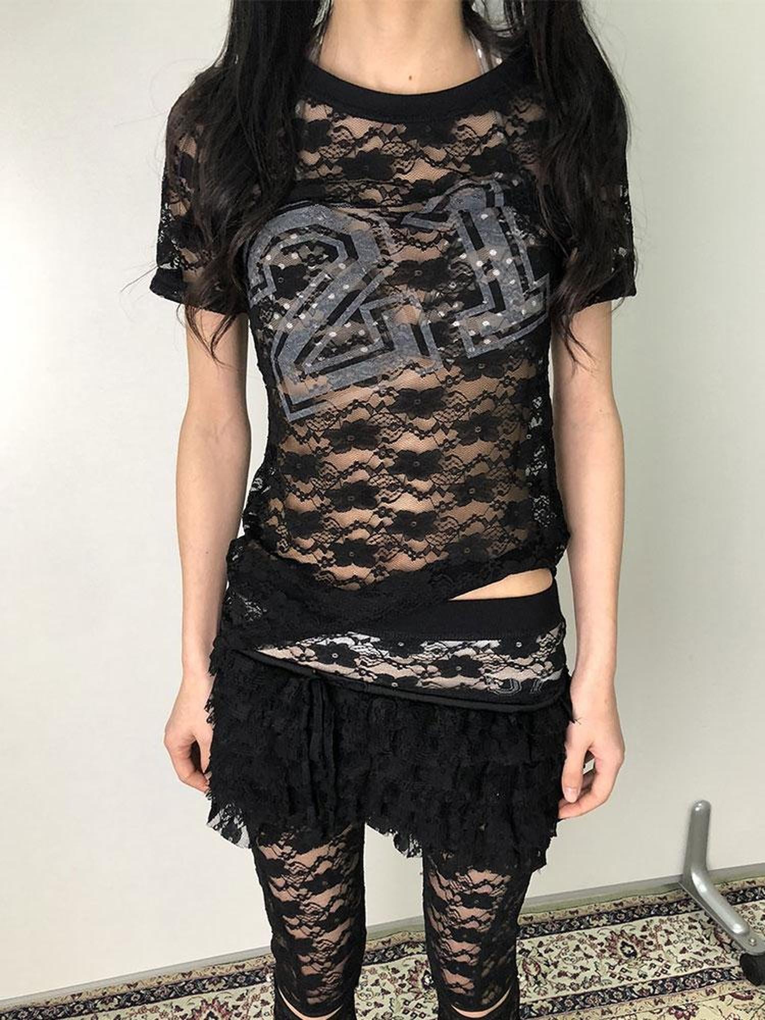 Achihara Breton Chun Lace Summer Tee