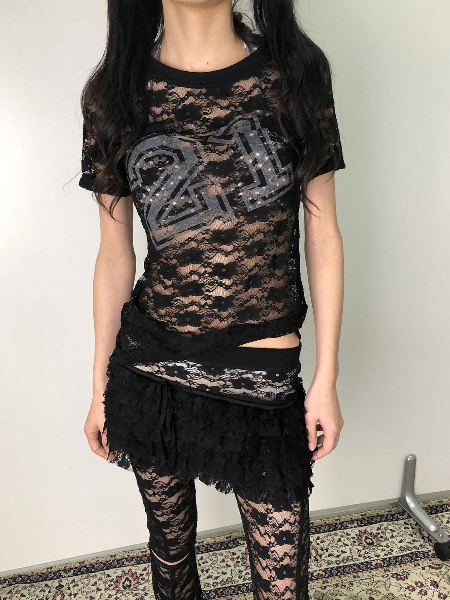 Achihara Breton Chun Lace Summer Tee