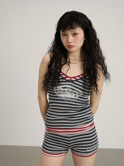 Breton Dixie Striped Rope Embroidered Bralette