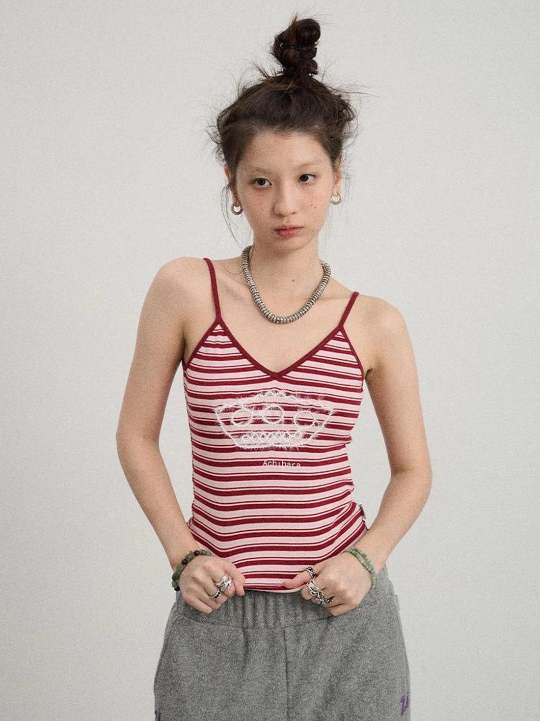 Breton Dixie Striped Rope Embroidered Bralette