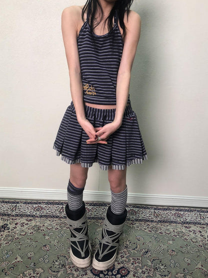 Achihara Breton Star Spotted Halter Top