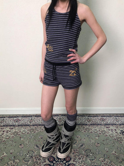 Achihara Breton Star Spotted Halter Top