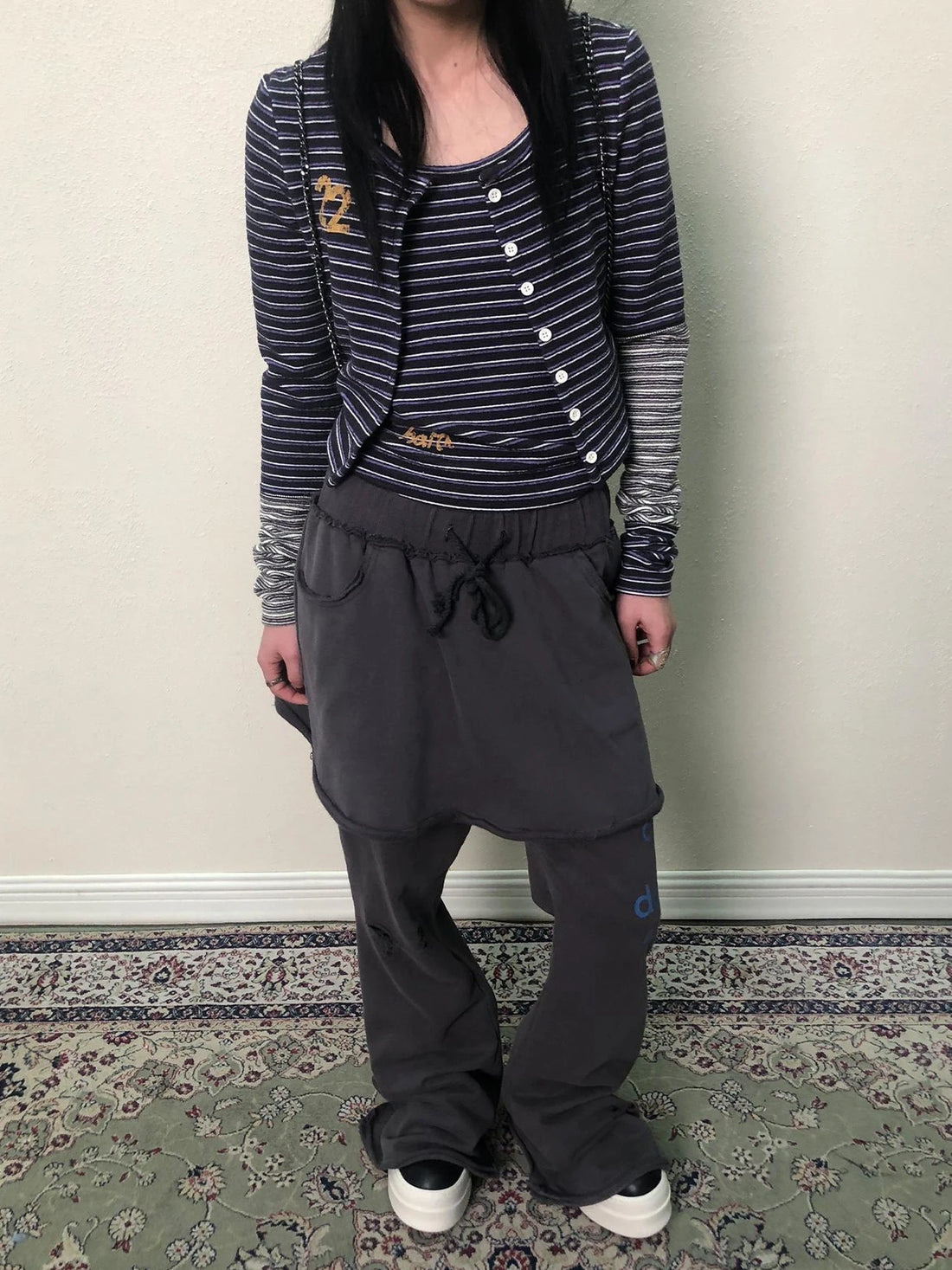 Breton Star Stripe Long Sleeve Cardigan