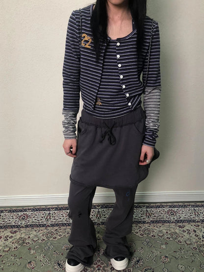Breton Star Stripe Long Sleeve Cardigan