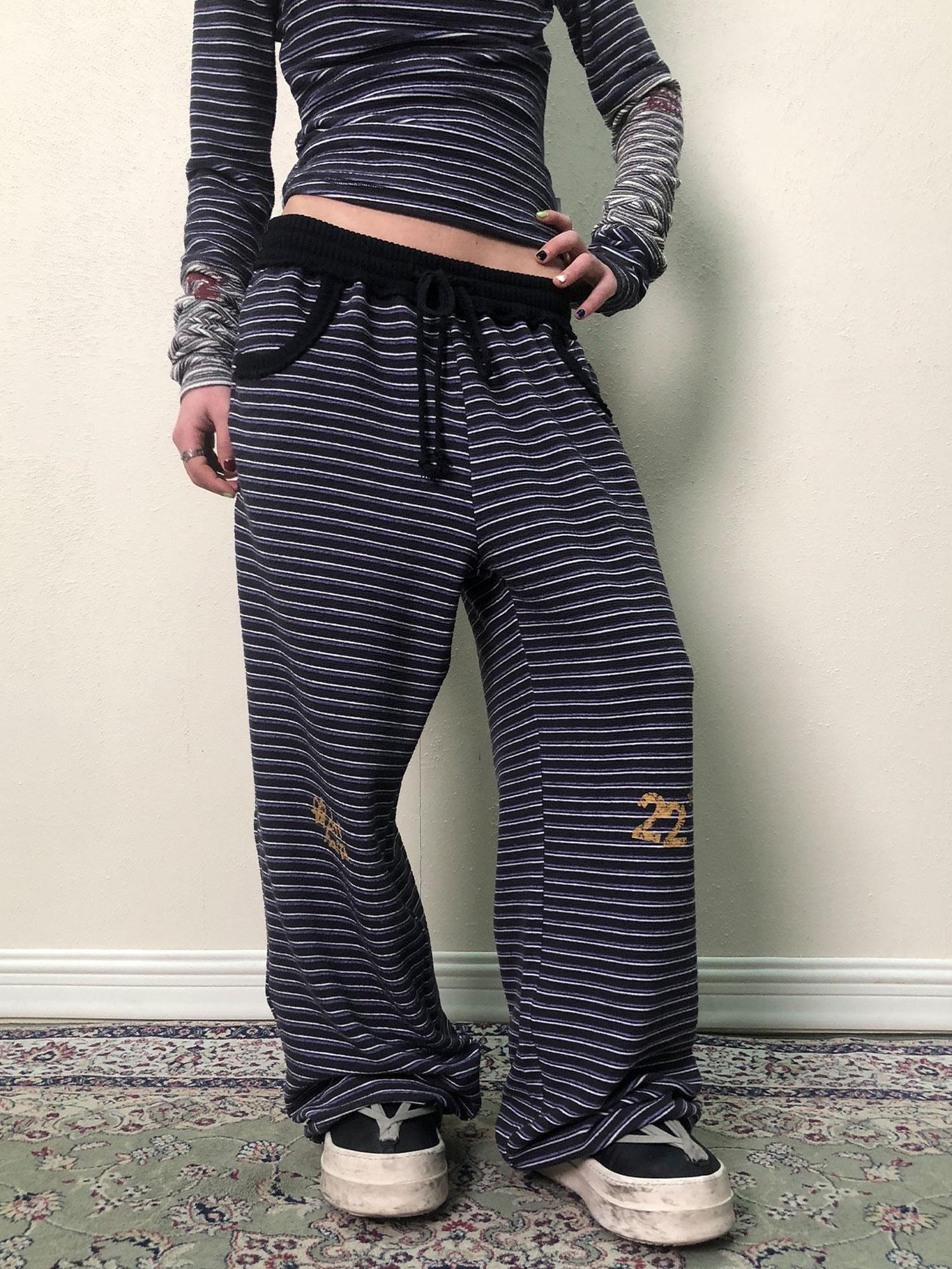 Achihara Breton Star Stripe Wide Leg Pants