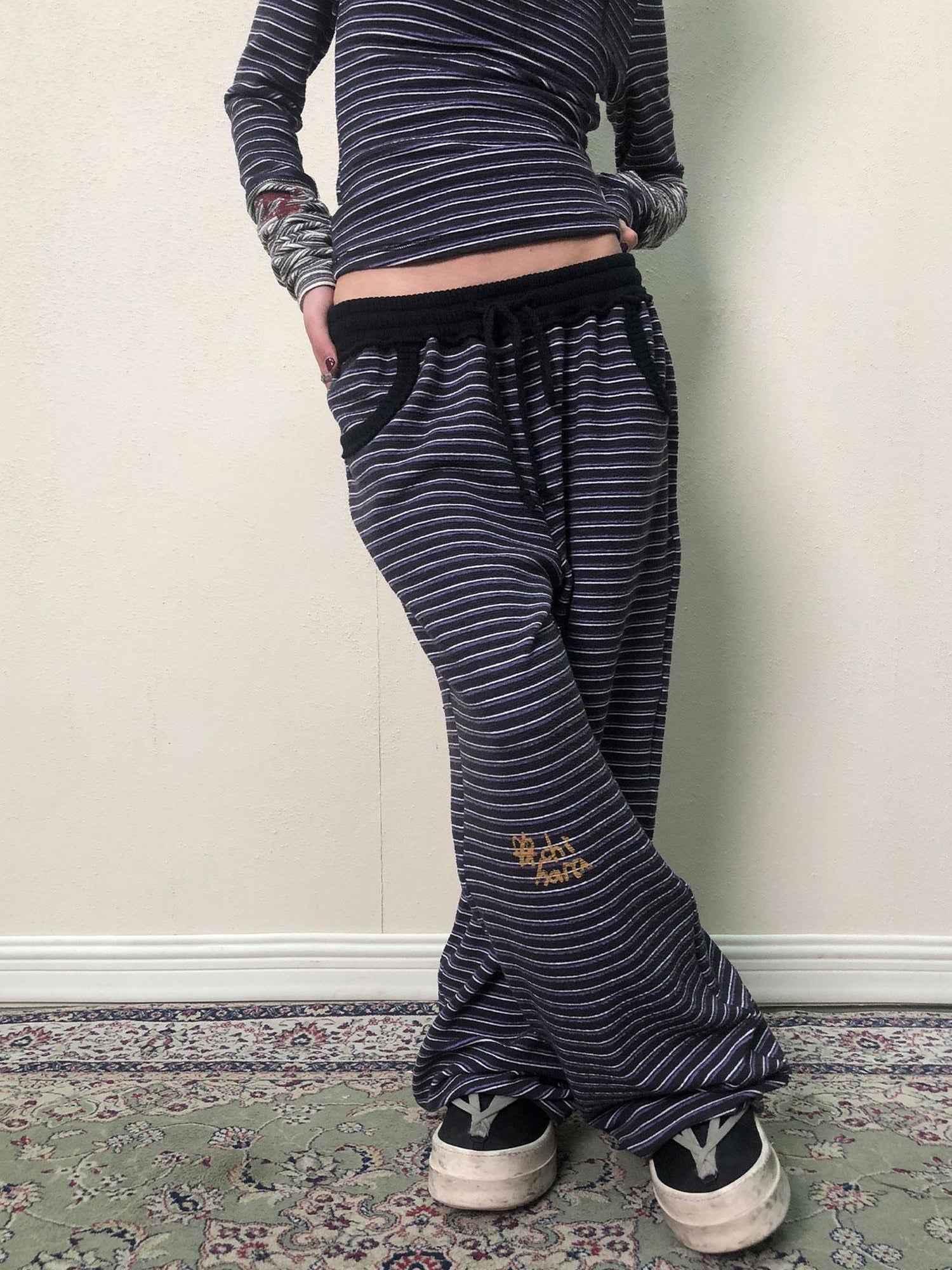 Achihara Breton Star Stripe Wide Leg Pants