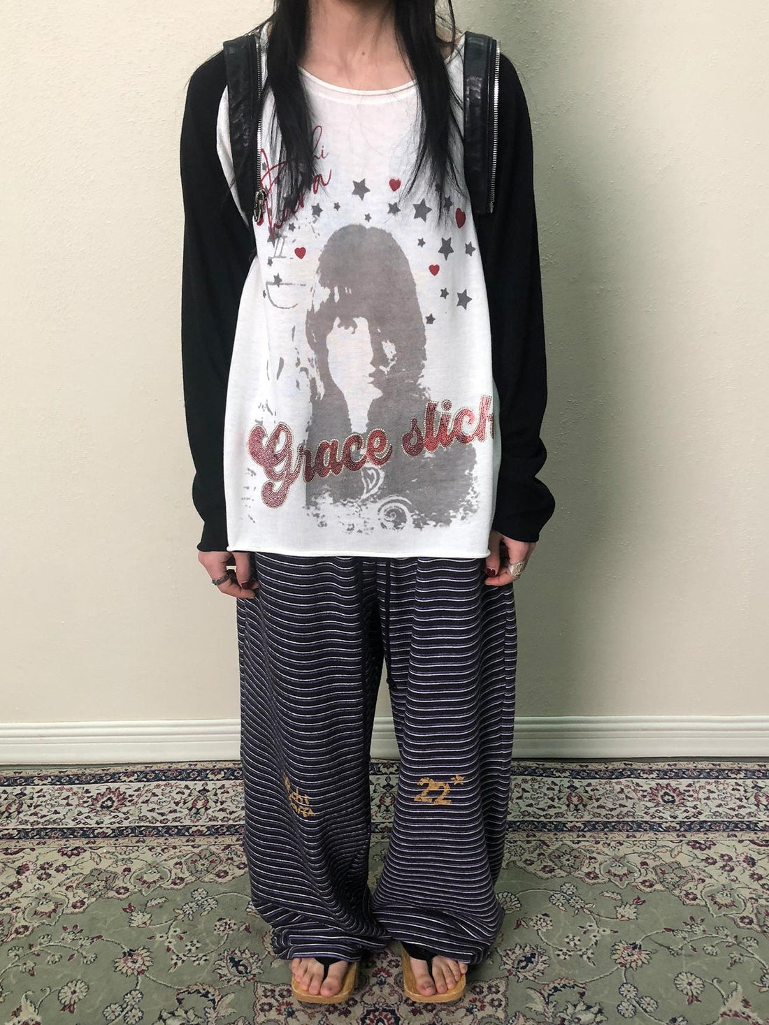 Achihara Breton Star Stripe Wide Leg Pants